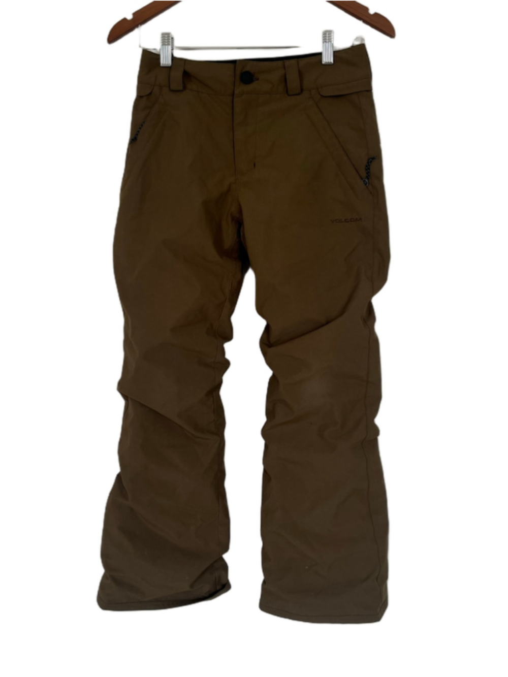 Youth Volcom Freakin Chino Snowboard Pants Size Medium Light Brown Winter Gear